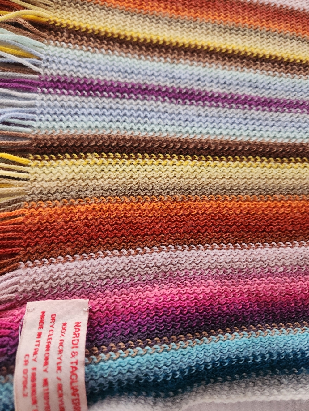 Nardi & Tagliaferri Colourful Stripe Knit Scarf - Picture 12 of 16